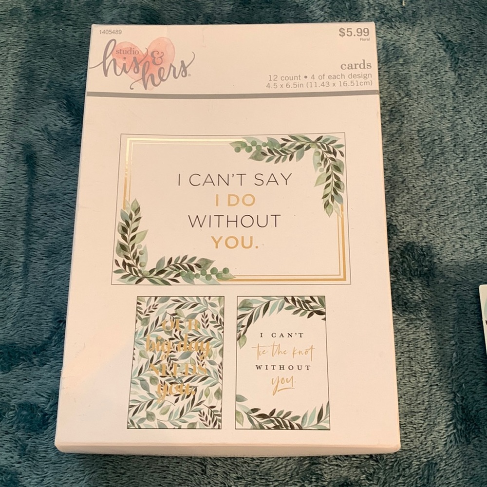 9 cards Bridesmaid requests with envelopes